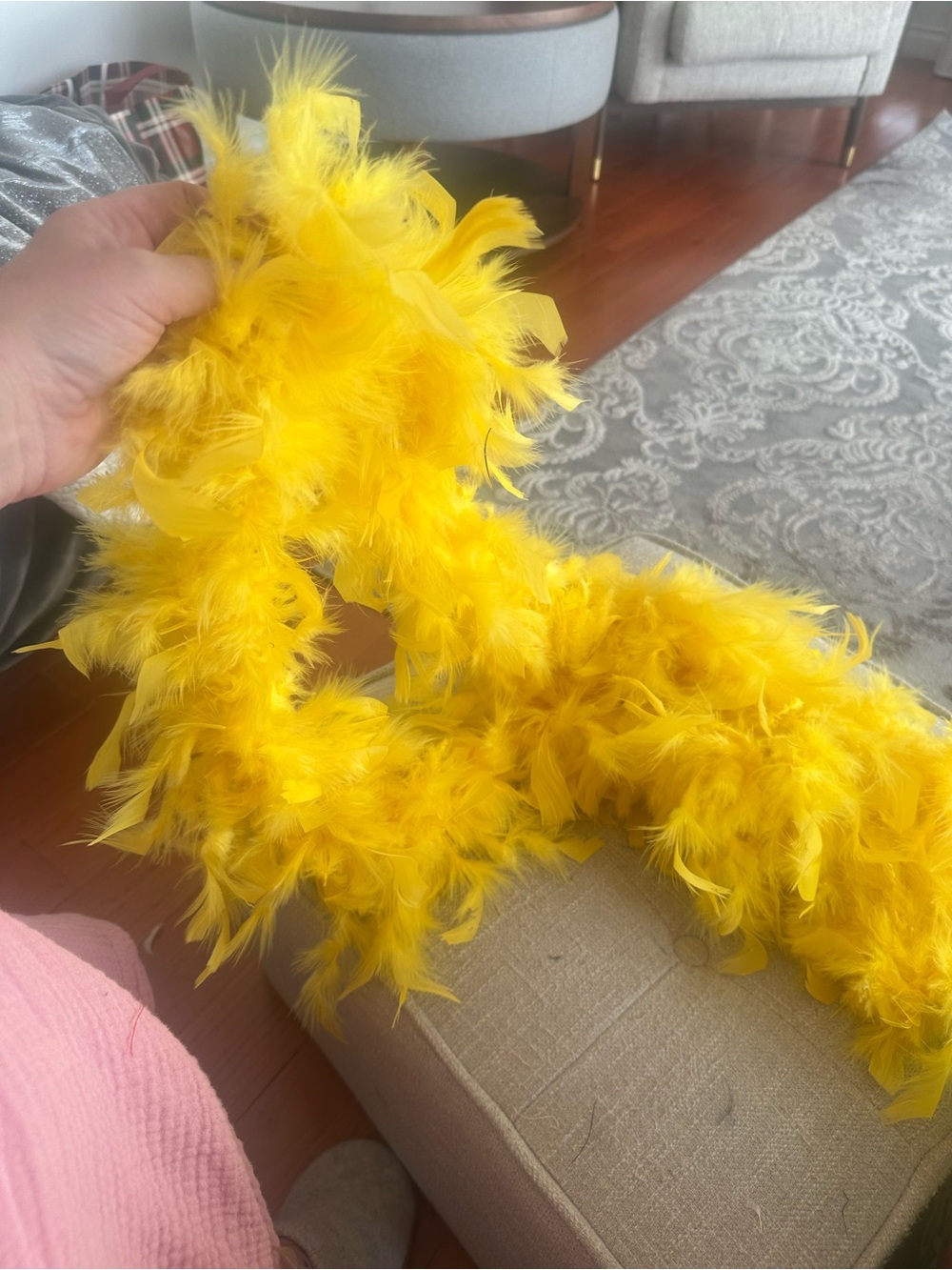 Bright Yellow Feather Boa